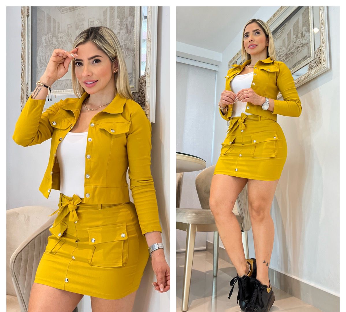 Conjunto 3 Piezas Blazer y Falda 2096 – Elegancia y Confianza en un Solo Look