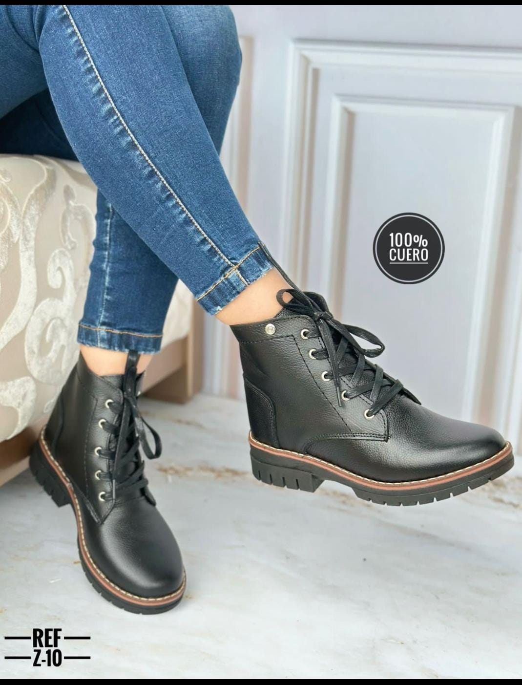 Botines de Cuero Mujer – Ref 840