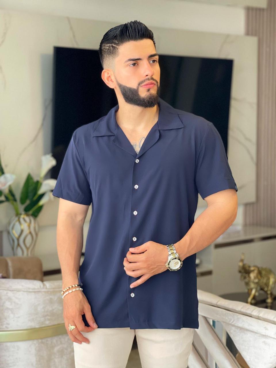 Camisa Oversize T85H — Estilo Relaxed, Tela Premium