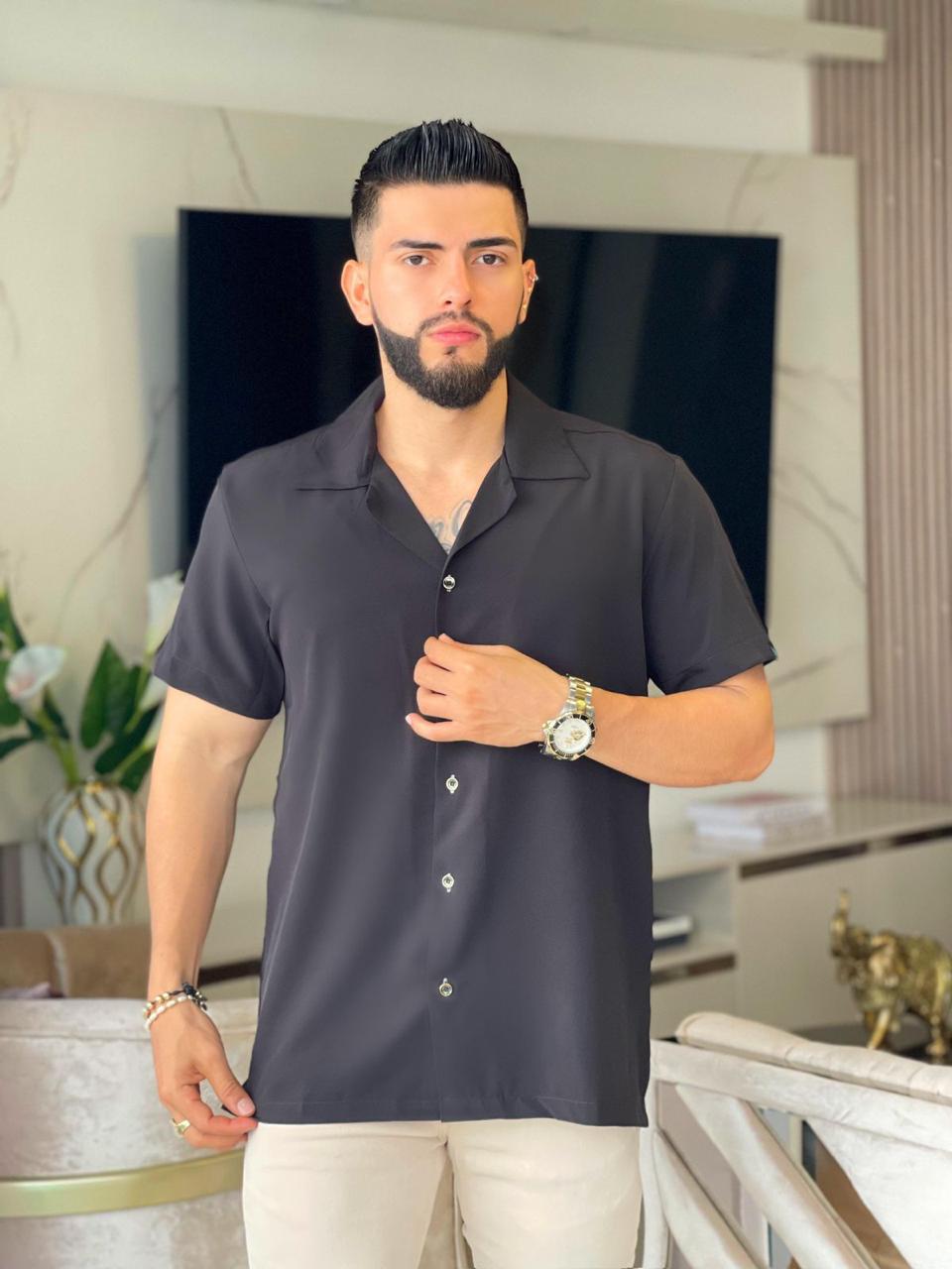 Camisa Oversize T85H — Estilo Relaxed, Tela Premium