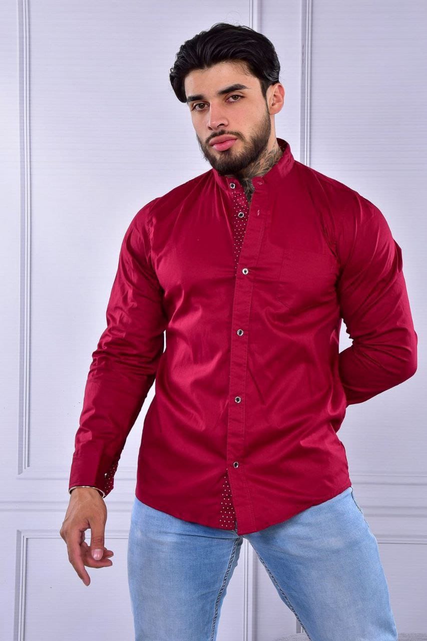 Camisa de Hombre Cuello Neru – Estilo Moderno y Elegante