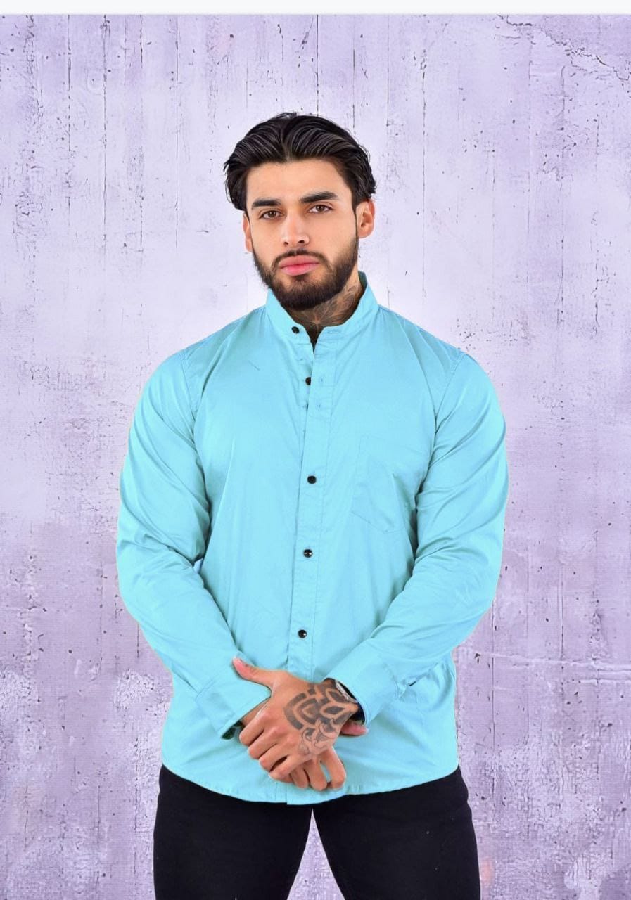 Camisa de Hombre Cuello Neru – Estilo Moderno y Elegante