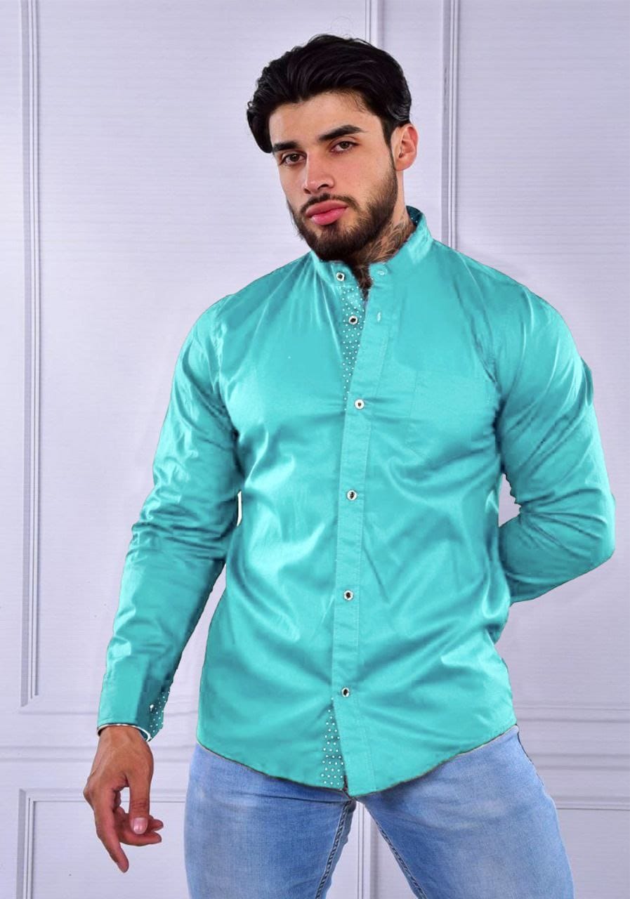 Camisa de Hombre Cuello Neru – Estilo Moderno y Elegante