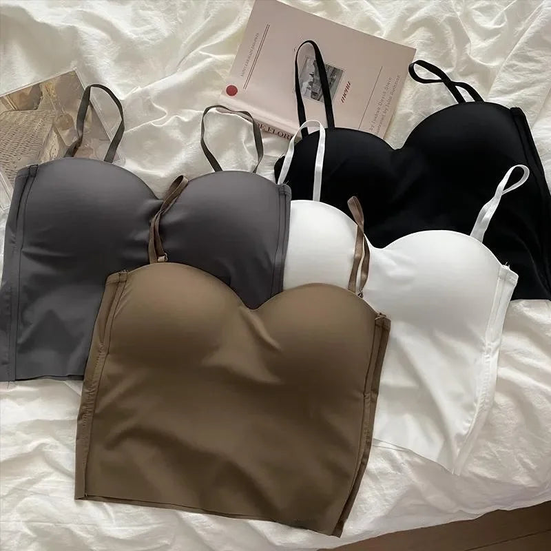 Elegant Solid Camisole Crop Top – Summer Fit & Match