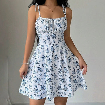 Summer Floral Mini Dress – Spaghetti Straps, Light & Breezy