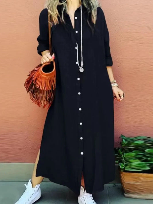Long Summer Shirt Dress
